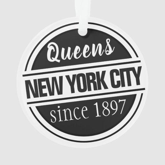 Queens NYC 1897 Ornament (achterkant)