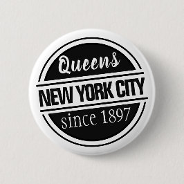 Queens NYC 1897 Ronde Button 5,7 Cm