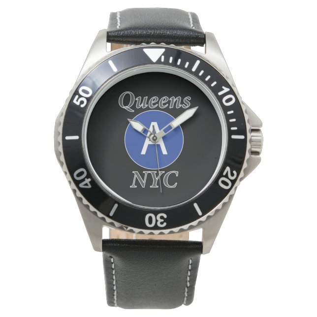 Queens NYC A Trein Horloge (Voorkant)