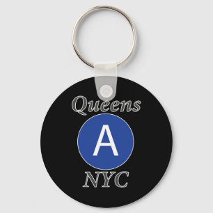 Queens NYC A Trein Sleutelhanger