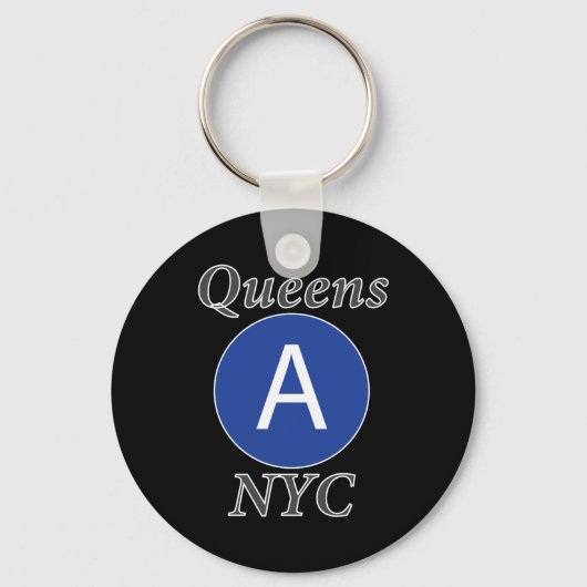 Queens NYC A Trein Sleutelhanger (Voorkant)