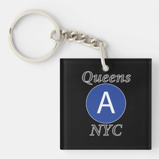 Queens NYC A Trein Sleutelhanger (voorkant)