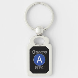 Queens NYC A Trein Sleutelhanger