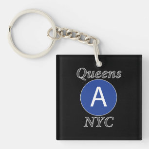 Queens NYC A Trein Sleutelhanger