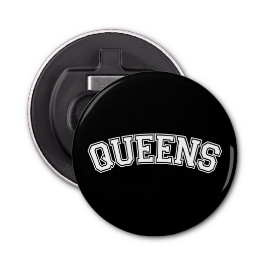 QUEENS, NYC BUTTON FLESOPENER (Voorkant)
