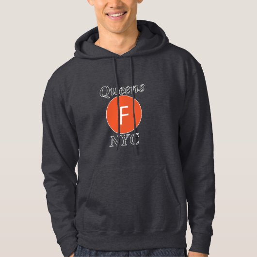 Queens NYC F Trein Hoodie (Voorkant)
