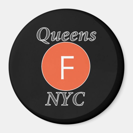 Queens NYC F Trein Magneet (Voorkant)