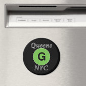 Queens NYC G Train Magneet (Insitu (Vaatwasser))