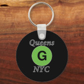 Queens NYC G Train Sleutelhanger (Voorkant)