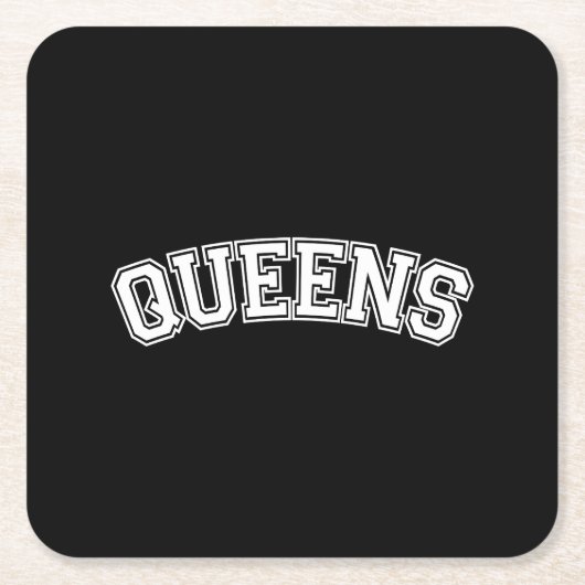 QUEENS, NYC KARTONNEN ONDERZETTERS (Voorkant)