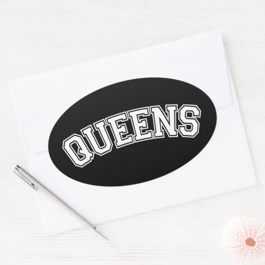 QUEENS, NYC OVALE STICKER (Envelop)