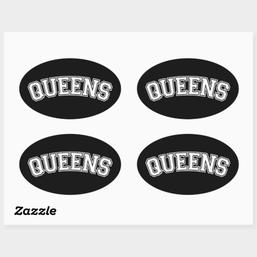 QUEENS, NYC OVALE STICKER (Vel)