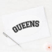 QUEENS, NYC OVALE STICKER (Envelop)