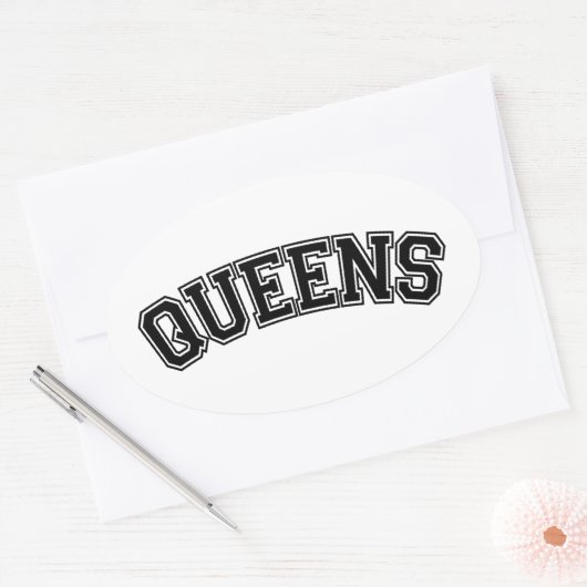 QUEENS, NYC OVALE STICKER (Envelop)