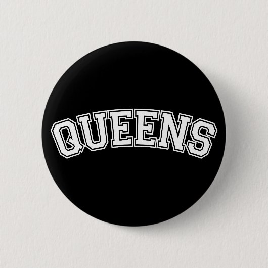 QUEENS, NYC RONDE BUTTON 5,7 CM (Voorkant)