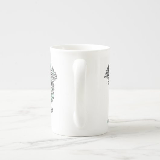 Queens, NYC Word Art Map Mok (Achterkant)