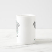 Queens, NYC Word Art Map Mok (Voorkant)