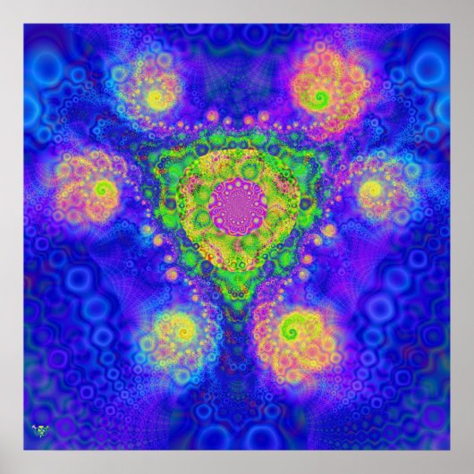 Queens Oasis. poster print fractal hot tub swirl (Voorkant)