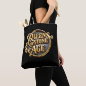 Queens of the Stone Age Design Zwarte Canvas tasse Tote Bag (Dichtbij)