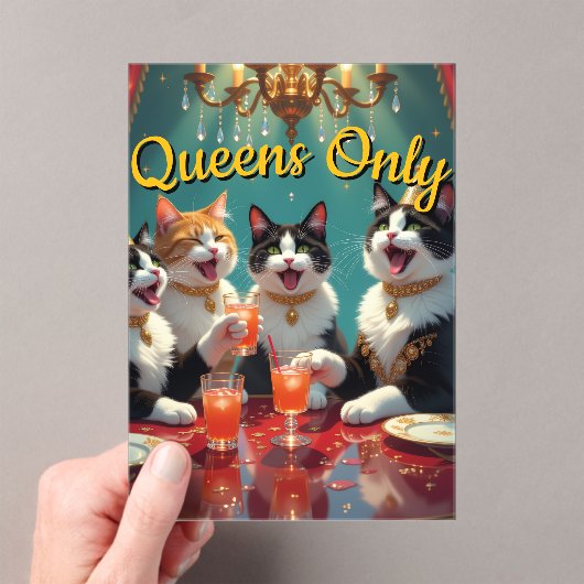 Queens only! acryl uitnodigingen (Insitu (Draagbaar))