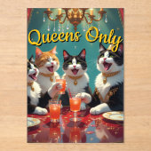 Queens only! acryl uitnodigingen (Voorkant)