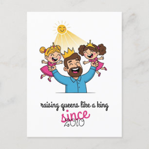 Queens opvoeden als een koning feestdagenkaart