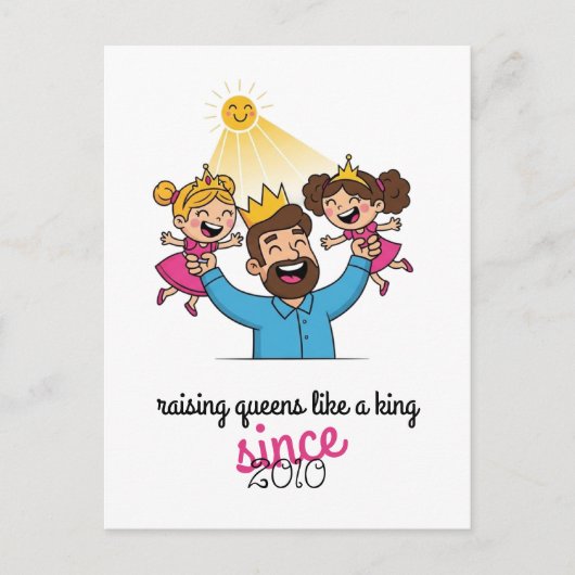 Queens opvoeden als een koning feestdagenkaart (Voorkant)