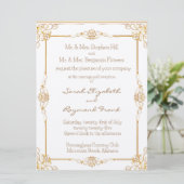 Queen's Palace 6,25" x 8,75" bruiloft uitnodiging (Staand voorkant)