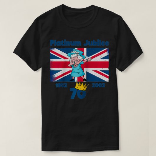 Queen's Platinum Jubilee 2022 70 British Monarch Q T-shirt (Design voorkant)