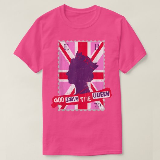QUEEN'S PLATINUM JUBILEE GOD BESPAAR DE KONINGIN T T-SHIRT (Design voorkant)