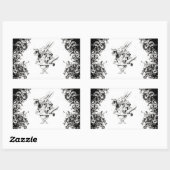 Queen's Rabbit -  Alice Swirls-Collectie Rechthoekige Sticker (Vel)