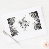 Queen's Rabbit -  Alice Swirls-Collectie Rechthoekige Sticker (Envelop)