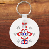 Queens Royal Jubilee sterren design Sleutelhanger (Voorkant)