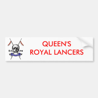 Queens Royal Lancers Bumpersticker