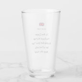 Queen's Royal Toast Funny Novelty Beverage Glass Glas (Achterkant)
