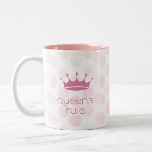 Queens Rule Crown  Tweekleurige Koffiemok (Links)