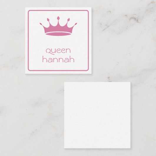 Queens Rule Pink Crown Informatiekaartje (Voorkant / Achterkant)