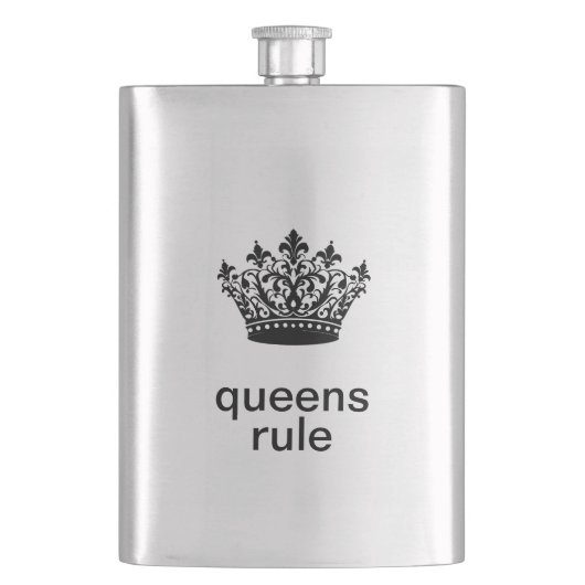 Queens Rule Roestvrijstaal Flacon (Voorkant)