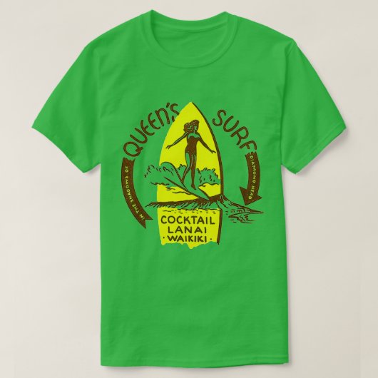 Queens Surf Shop en Lanai T-shirt (Design voorkant)