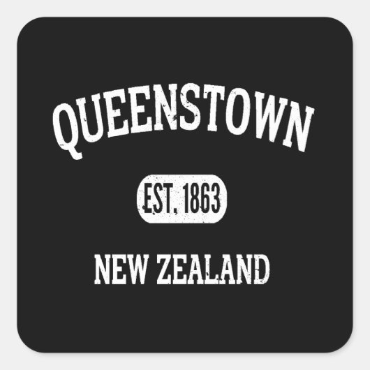 Queens Town Newzealand  Vierkante Sticker (Voorkant)