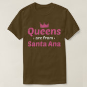 Queens uit Santa Ana California Hometown Ca H T-shirt (Design voorkant)