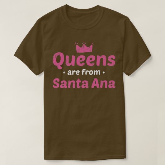 Queens uit Santa Ana California Hometown Ca H T-shirt (Design voorkant)