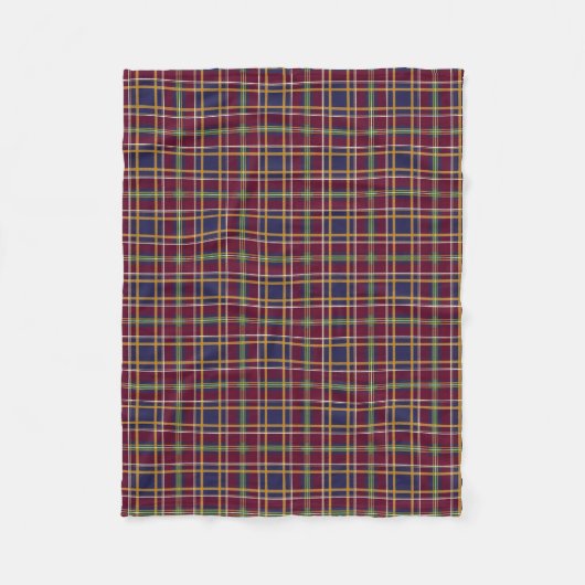 Queens University Kingston Ontario Tartan Fleece Deken (Voorkant)