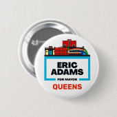 Queens wil Eric Adams voor NYC Mayor Ronde Button 5,7 Cm (Voorkant /achterkant)