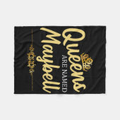 Queens worden genoemd Maybell gepersonaliseerde gr Fleece Deken (Voorkant (Horizontaal))