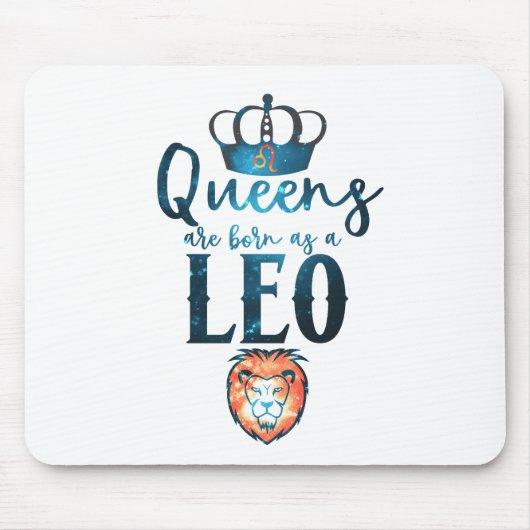 Queens wordt geboren als LEO Zodiac Sign. Muismat (Voorkant)