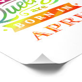 Queens wordt geboren in April Birthday Gift Foto Afdruk (Hoek)