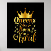 Queens wordt geboren in april op de vloer poster (Voorkant)