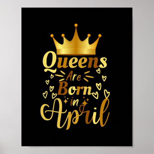 Queens wordt geboren in april op de vloer poster (Voorkant)