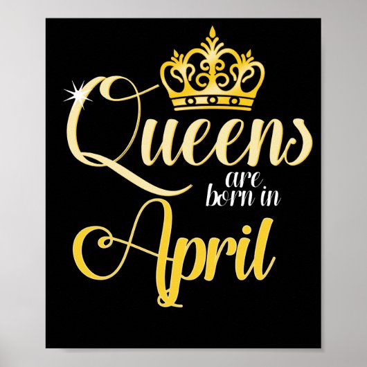 Queens wordt geboren in april Vrouwendag Poster (Voorkant)